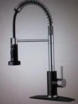 Forious Single-spring Handle Kitchen Faucet Pull Down Function Sprayer Black. Fixed Price $47.45.