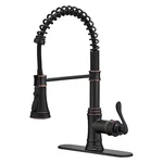 Bwe Single-handle Pull-down Sprayer 3 High Arc Kitchen Faucet Oil Rubbed. Fixed Price $78.00.