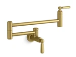 Kohler Edalyn K-28359-2MB Wall Mounted Kitchen Pot Filler Faucet Moderne Brass. Fixed Price $678.00.