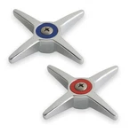 Chicago Faucet 633-PRJKCP Four Cross Handle, Hot Cold, PK2. Fixed Price $60.90.