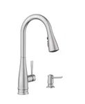 Moen Birchfield Single Handle Pull-down Faucetspot Resist Stainless 87205SRS. Fixed Price $94.95.