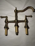 Wowow Gold Bridge Kitchen 2 Hole Antique Brass (faucet Only). Fixed Price $50.00.