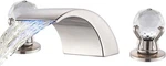 Senlesen Led Waterfall Spout Widespread Bathroom 2 Crystal Knobs Sink Faucet Bru. Fixed Price $39.99.