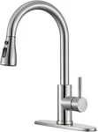 Kitchen Faucet With Pull Down Shower, Stainless Steel Commercial. Fixed Price $44.99.