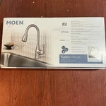 New Moen 87966SRS Kaden I-handle Pulldown Kitchen Faucet Stainless B174. Fixed Price $110.46.