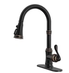 Bwe Solid Brass Kitchen Faucet, Oil Rubbed Bronze Sink With Pu.... Fixed Price $132.08.