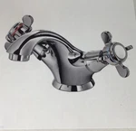 2-IKEA Runskar 802.621.25 Bathroom Sink Faucet Silver Handles 22399 Open Box. Fixed Price $129.99.