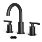 Androme 8 Widespread Double Handle Bathroom Faucet W/ Drain - Matte Black. Fixed Price $33.24.