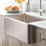 Native Trails CPK573 Farmhouse 33 Copper Kitchen Sink Brushed Nickel. Fixed Price $4386.75.