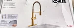 Kohler Clarus Semi-pro Pull Down Sprayer Kitchen Faucet In Brushed Moderne Brass. Fixed Price $167.96.