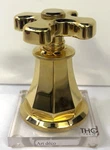 Thg Paris Art Deco Collection Gold Polished Cross Style Replacement Faucet. Fixed Price $189.99.