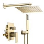 Aquaterior Shower Faucet Set Wall Mount Concealed Mixer Valve Rain Gold. Fixed Price $169.90.