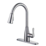 Mckenna Pull-down Kitchen Faucet, Stainless Steel, 1-HANDLE, Modern Design. Fixed Price $122.35.