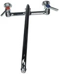Krowne 12-814 Wall Mount Faucet W/ 8" Centers & 14" Spout,silver. Fixed Price $105.99.