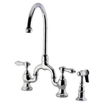 Kingston Brass KS779.BALBS Heirloom 1.8 Gpm Bridge Kitchen Faucet - Chrome. Fixed Price $597.97.