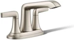 Kohler K-22021-4-BN Tempered 1.2 Gpm Centerset Bathroom Faucet With Pop-updrain. Fixed Price $169.99.