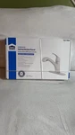 Project Source Everfield Pull-out Kitchen Faucet White Lever Handle 5217609. Fixed Price $39.99.