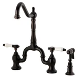 Kingston Brass KS775.BPLBS Bel-air 1.8 Gpm Bridge Kitchen Faucet Bronze. Fixed Price $708.47.