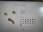 Newport Brass Alveston Wall Mount Tub Faucet. Fixed Price $270.00.