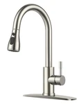 Rv Camper Kitchen Faucet - Brushed Nickel Pull Down Sprayer Stainless Steel. Fixed Price $74.99.