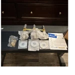 Kingston Brass Traditional Shower Faucet Valve Set 3 Cross Handles Polished. Fixed Price $50.00.