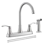 Kitchen Faucet Brushed Nickel 3 Hole Touch Sprayer Stainless Steel Vsunhoo Side. Fixed Price $59.99.
