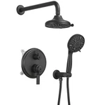 Bwe Single Handle 1-SPRAY Round Rain Shower Faucet Set 1.8 Gpm With Dual Functi. Fixed Price $122.93.