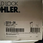 Kohler Purist 23219-SN Centerset Bathroom Faucet Polished Nickel 2-HANDLE 2.5GPM. Fixed Price $250.00.