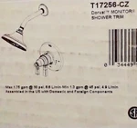 Delta T17256-CZ Dorval Series H2OKINETIC Shower Trim Champagne Bronze. Fixed Price $399.99.