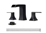 Anza 8 In. Widespread Double Handle Bathroom Faucet (black). Fixed Price $47.00.