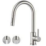 Kitchen Faucet Single Hole Pull Down Sprayer Brushed Nickel Forious Classic Sink. Fixed Price $89.99.