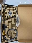 Kraus Bolden KPF-1610BBMB 2-FUNCTION Kitchen Faucet, Brushed Brass/matte Black. Fixed Price $181.99.