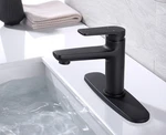 Rbrohant RB0703 Single-handle Matte Black Bathroom Sink Faucet With Deckplate. Fixed Price $39.99.
