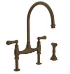 Perrin Rowe Georgian Era Bridge U.4719L-EB-2 Kitchen Faucet English Bronze New. Fixed Price $1638.00.