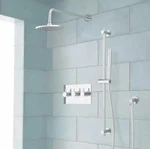 Signature Hardware Tosca Thermostatic System With Rainfall Shower, Chrome. Fixed Price $699.95.