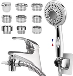 Shower Head Sink Faucet Hose Sprayer 79 Adapters Pet Rinse Jieyumj 001 Bathtub. Fixed Price $51.99.