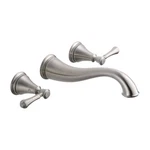 Delta Cassidy T3597LF-SSWL 2-HANDLE Wall Mount Bathroom Faucet Stainless. Fixed Price $349.99.