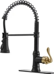 Bwe Black Gold Kitchen Faucet With Pull Down Sprayer Single Handle High Arc. Fixed Price $139.35.