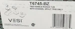 Brizo Vesi T6745-BZ Brushed Bronze Waterfall Deck Mount Roman Tub Faucet. Fixed Price $899.95.