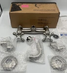Kingston Brass KS200SN 2-KNOB Wall Mount Kitchen Faucet Satin Nickel New Openbox. Fixed Price $79.99.