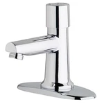 Metering 4" Mount, 3 Hole Straight Spout Bathroom Faucet, Chrome Plated Chicago. Fixed Price $321.44.