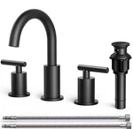 Forious FB-0300B 2 Handle High Arc Widespread Sink Faucet Black. Fixed Price $51.99.