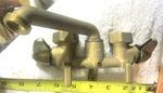2-HANDLE 69-420, Laundry Tray Water Faucet Solid Yellow Brass Price Pfister Vtg. Fixed Price $61.74.