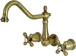 Kingston Brass Heritage Wall Mount Kitchen Faucet KS1283AX Antique Hole. Fixed Price $139.85.