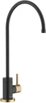 Purita Brushed Brass/matte Black Single Handle Water Filter Faucet FF-100BBMB. Fixed Price $166.99.