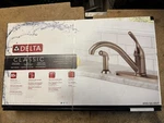 Delta Classic Single Handle Kitchen Faucet (400-SS-DST Sainless Steel New. Fixed Price $89.99.