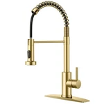 Forious Gold Kitchen Faucet With Pull Down Sprayer, Stainless Steel Commercia. Fixed Price $87.57.