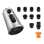 1/2 In. Kitchen Pull Down Faucet Spray Head With 3-FUNCTIONS And 9 Adapter. Fixed Price $21.89.