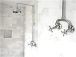Signature Hardware Baudette Exposed Pipe Wall Mount Shower Rainfall Chrome $449!. Fixed Price $209.00.
