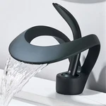 Black Modern Single Handle Waterfall Bathroom Sink Faucet Vanity Basin Mixer Tap. Fixed Price $46.99.